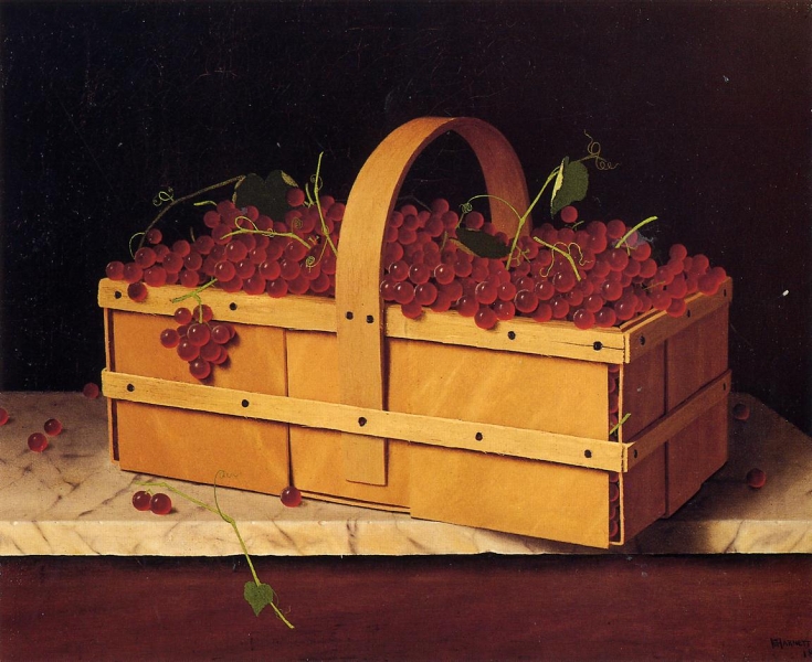 A Basket of Catawba Grapes by William Michael Harnett