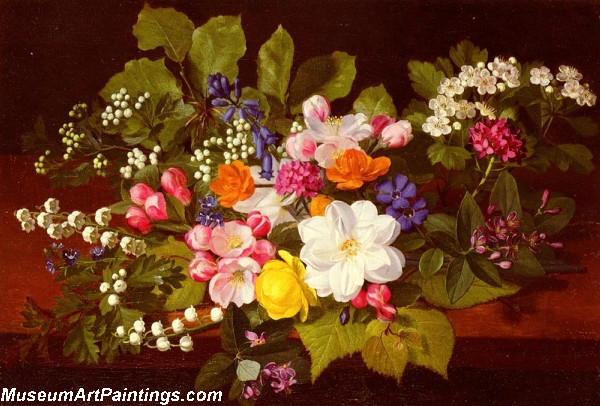 A Bouquet Of Spring Flowers On A Ledge