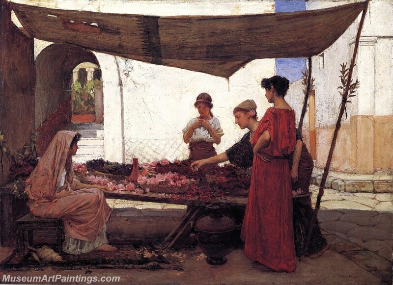 A Flower Stall Painting