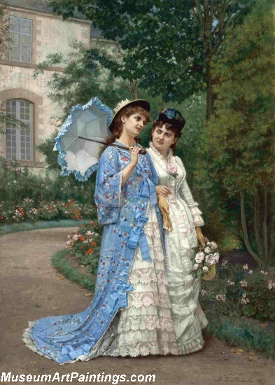 A Garden Stroll Painting