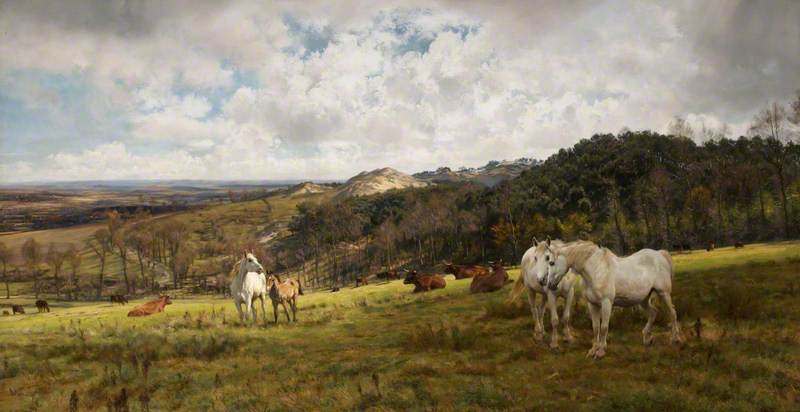 A Gleamy Day in Picardy by Henry William Banks Davis