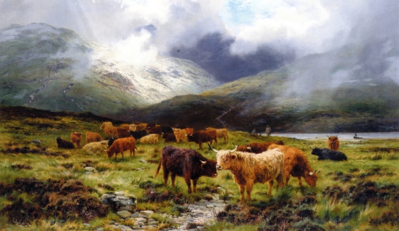 A Highland Drove by Louis Bosworth Hurt