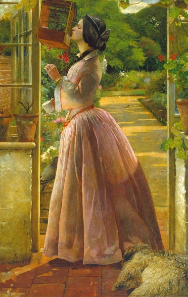 A Pet by Walter Howell Deverell