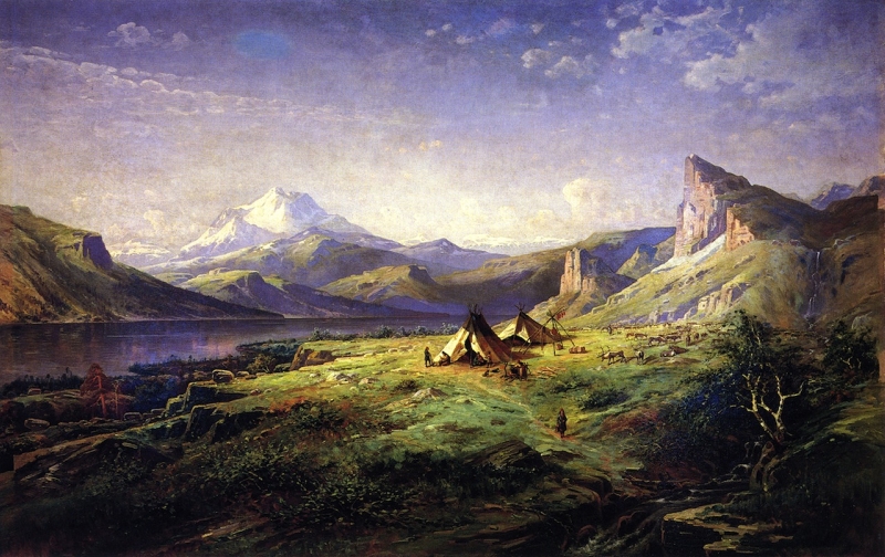 A Reindeer Scene in Lapland by Olof Grafstrom