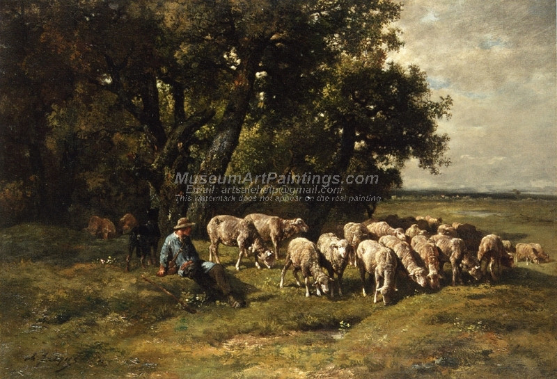 A Shepherdess with Her Flock 1