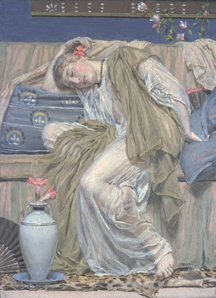 A Sleeping Girl by Albert Moore