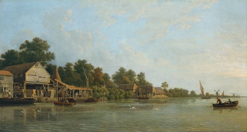 A Sunset with a View of Nine Elms by Samuel Scott