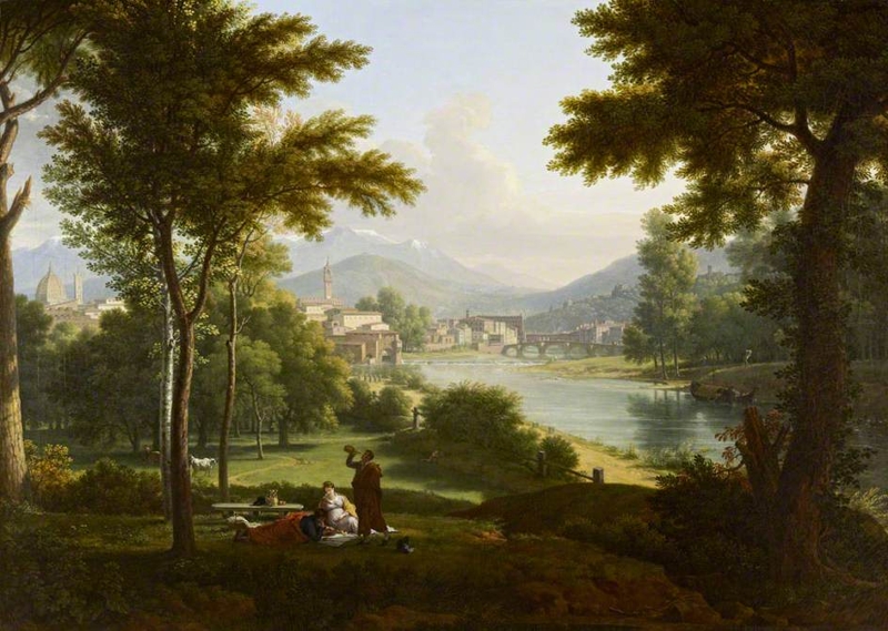 A View of Florence from the North Bank of the Arno by Fabre