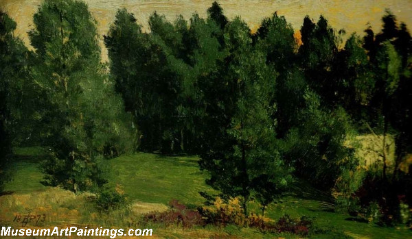 A Wooded Landscape Painting