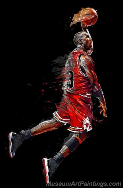 Abstract Art Painting Michael Jordan Poster Fly Dunk Basketball Canvas Painting Posters