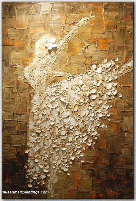 Abstract Ballet Oil Painting Dancer