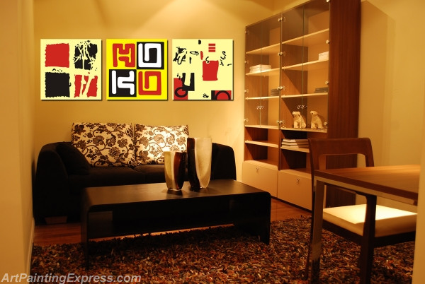 Abstract Canvas Prints Set of 3 Modern Wall Art Paintings FACP248
