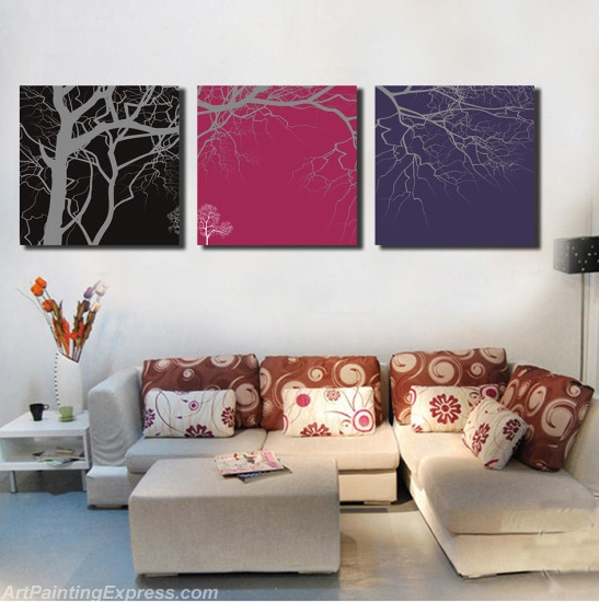 Abstract Canvas Prints Set of 3 Modern Wall Art Paintings FACP263