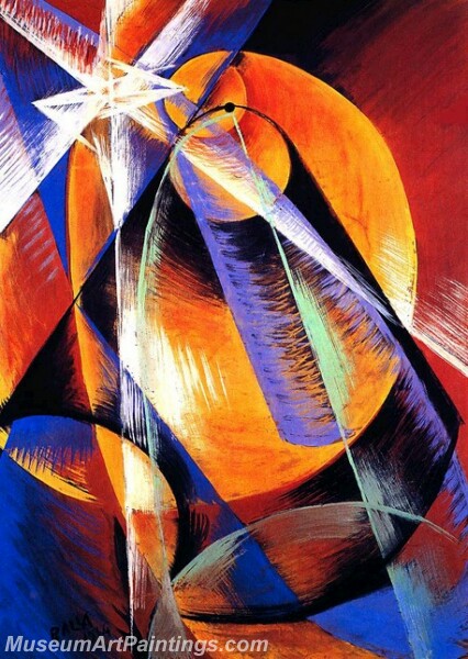 Abstract Painting Planet Mercury passing in front of the Sun 1