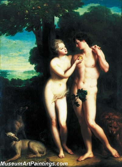 Adam and Eve Painting by Jean Baptiste Santerre