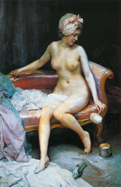 After the bath by Raimundo de Madrazo y Garreta