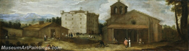 Aguero Benito Manuel de Vista de El Campillo casa de campo Painting