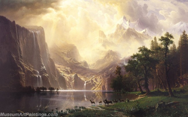 Albert Bierstadt Among the Sierra Nevada