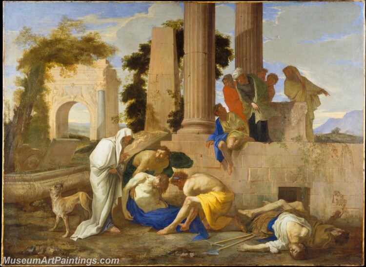 Andrea di Lione Tobit Burying the Dead Painting
