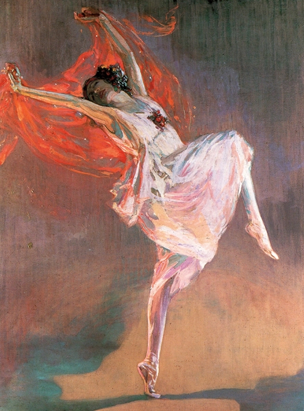 Anna Pavlova as a Bacchante by Sir John Lavery R A