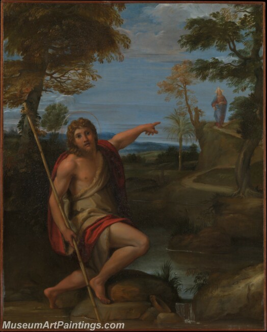 Annibale Carracci Saint John the Baptist Bearing Witness Painting