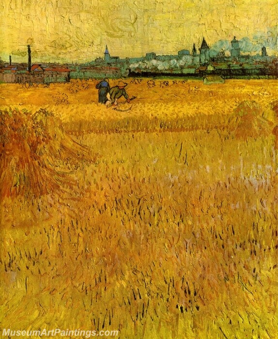 Arles View from the Wheat Fields Painting