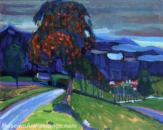 Autumn near murnau Painting