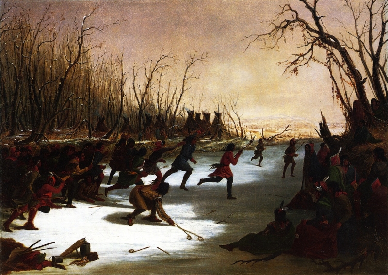 Ballplay of the Sioux on the St Peters River in Winter by Seth Eastman
