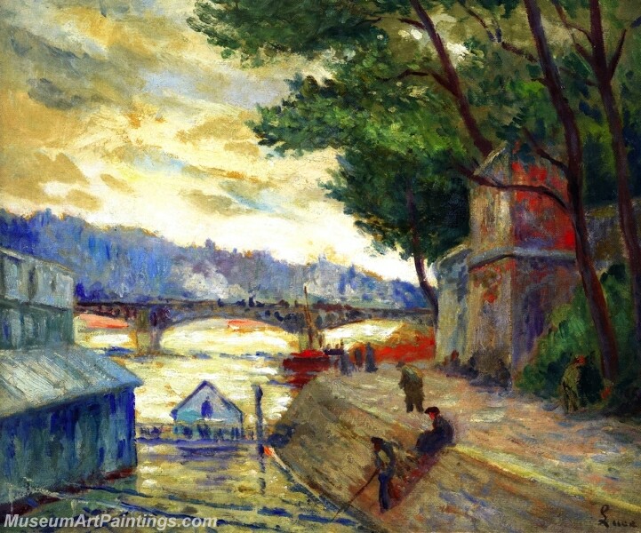 Banks of the Seine at Paris Painting