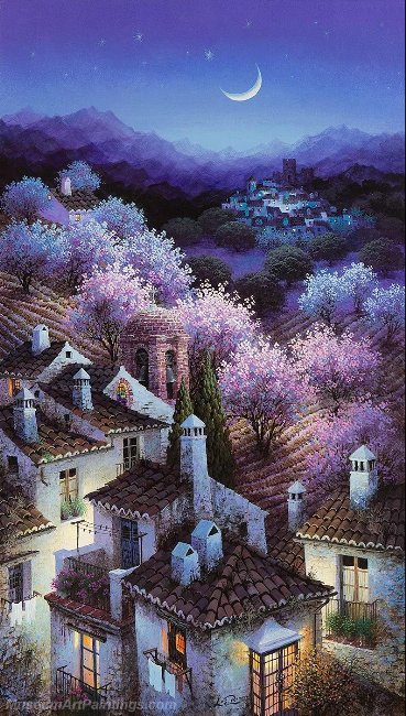 Beautiful Night Landscape Paintings BNL02