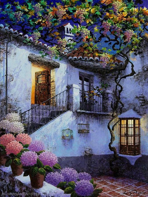 Beautiful Night Landscape Paintings BNL030
