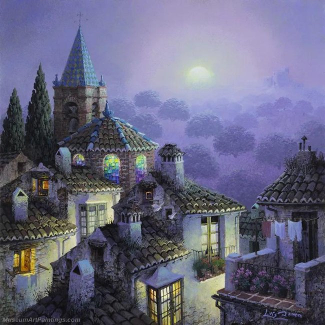 Beautiful Night Landscape Paintings BNL033