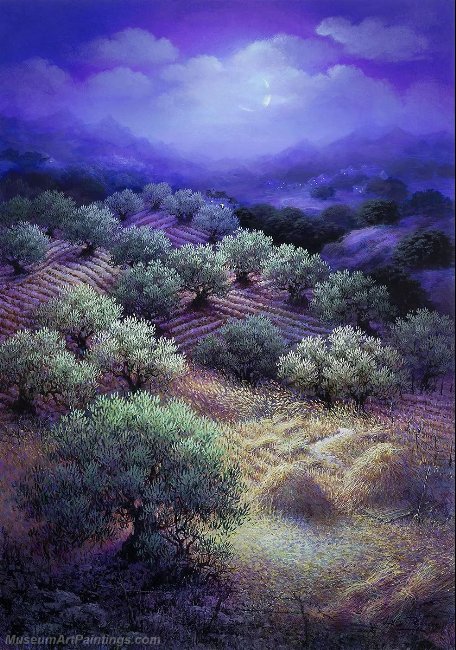 Beautiful Night Landscape Paintings BNL036