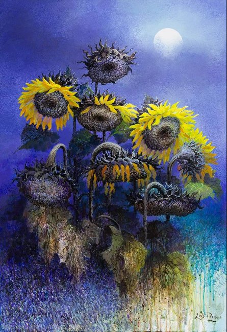 Beautiful Night Landscape Paintings BNL043