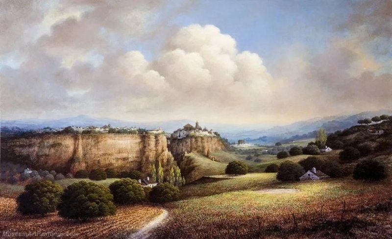 Beautiful Night Landscape Paintings BNL047