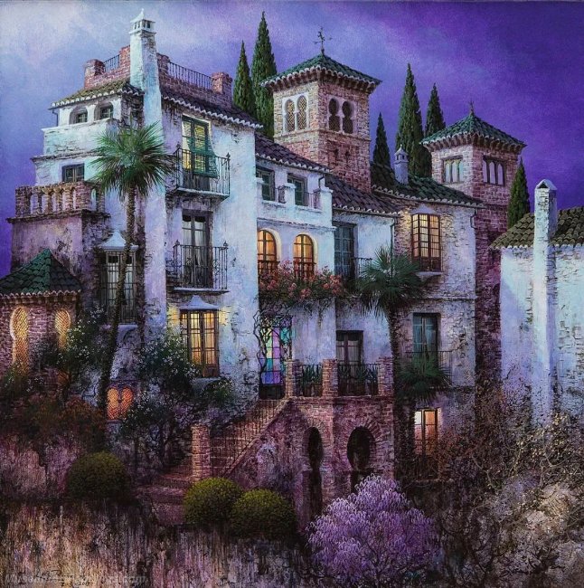 Beautiful Night Landscape Paintings BNL048