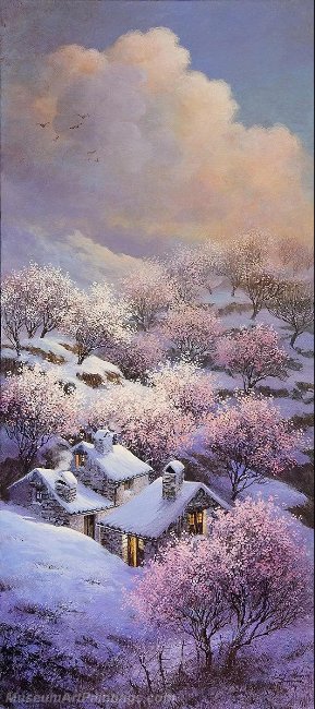 Beautiful Night Landscape Paintings BNL056