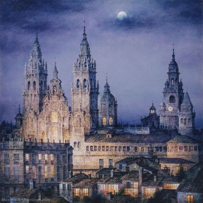 Beautiful Night Landscape Paintings BNL058