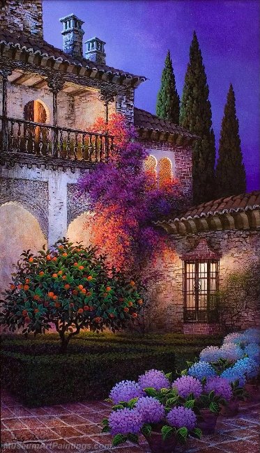 Beautiful Night Landscape Paintings BNL063