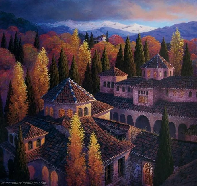 Beautiful Night Landscape Paintings BNL073