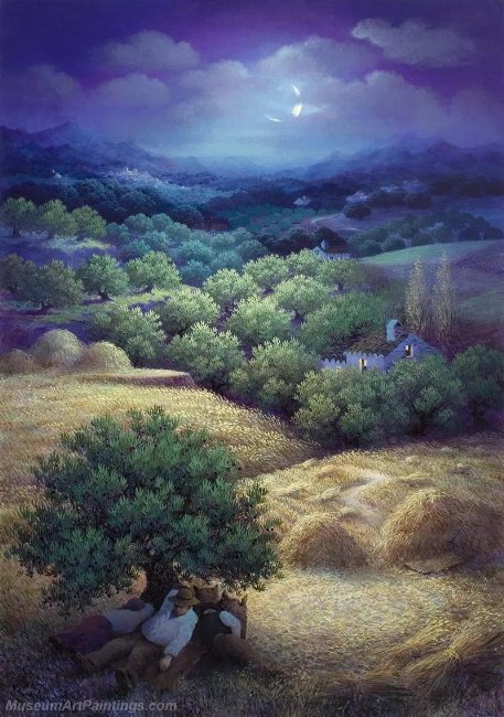 Beautiful Night Landscape Paintings BNL078