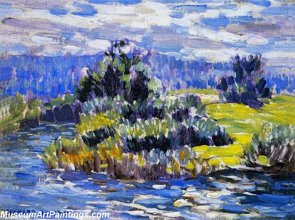 Blue Landscape by Leonard Ochtman