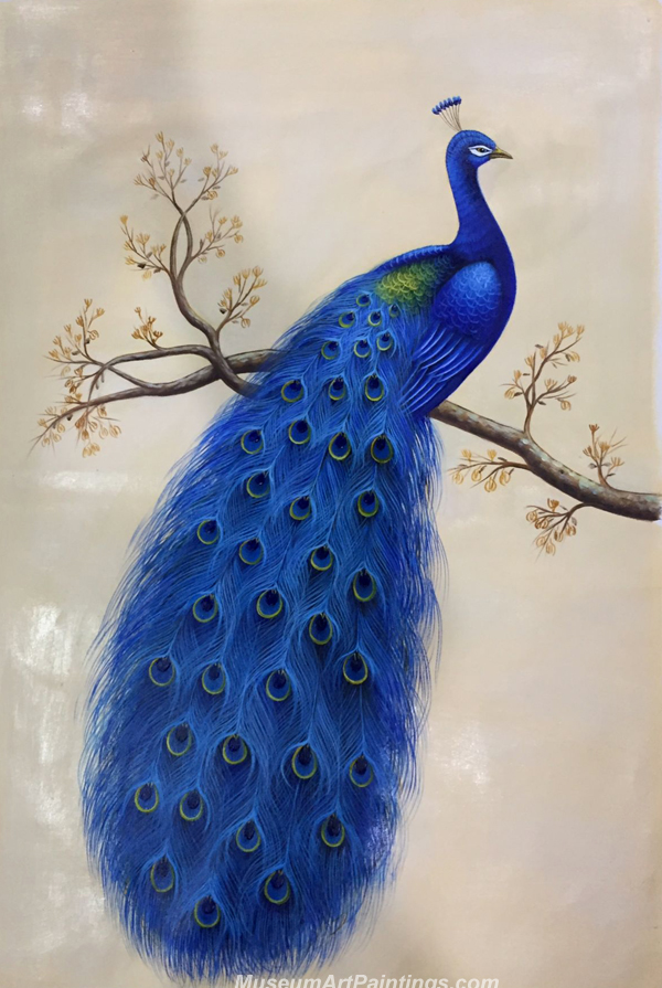 Blue Peacock Oil Painting MA09