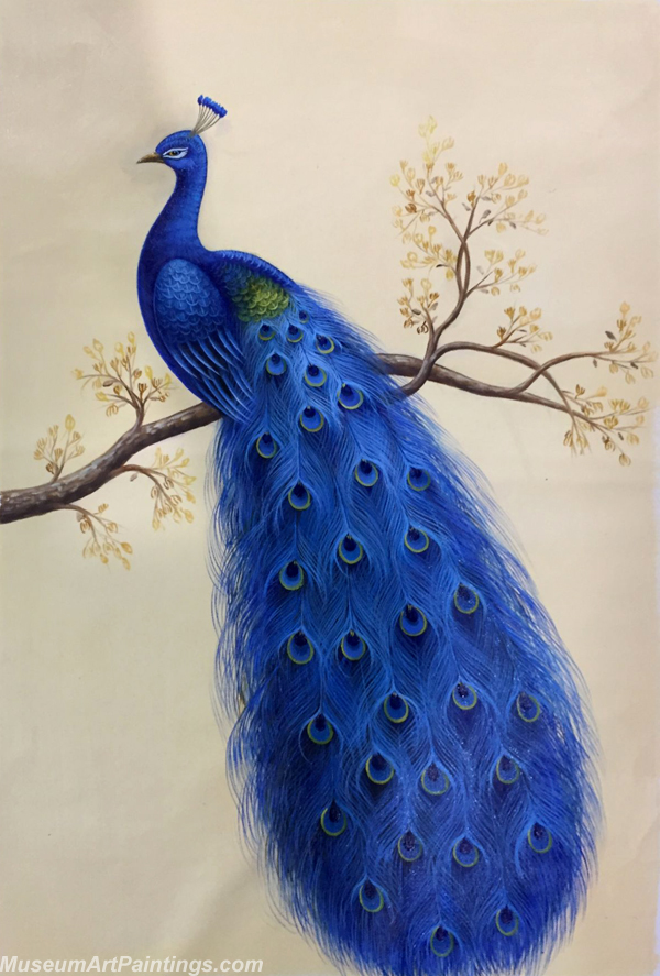 Blue Peacock Oil Painting MA10
