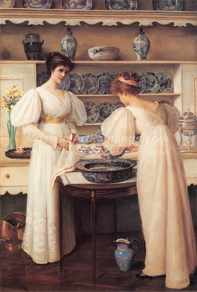 Blue and white by Louise Jopling