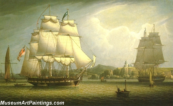Boat Painting Shipping off Greenock