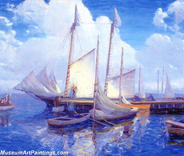 Boat Painting Wharf Leonardtown Maryland