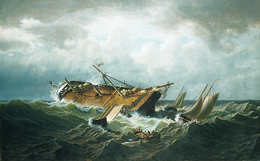 Boat Paintings Shipwreck off Nantucket