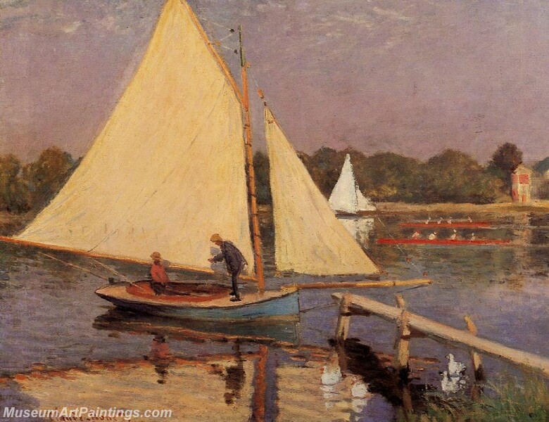 Boaters at Argenteuil Painting