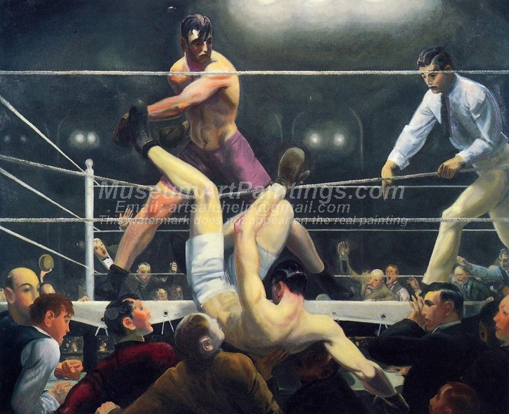 Boxing Paintings Dempsey and Firpo